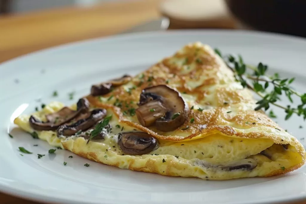 keto omelet met kaas, keto omelet, keto ontbijt recept, keto omelet met kaas en champignons, keto ontbijt