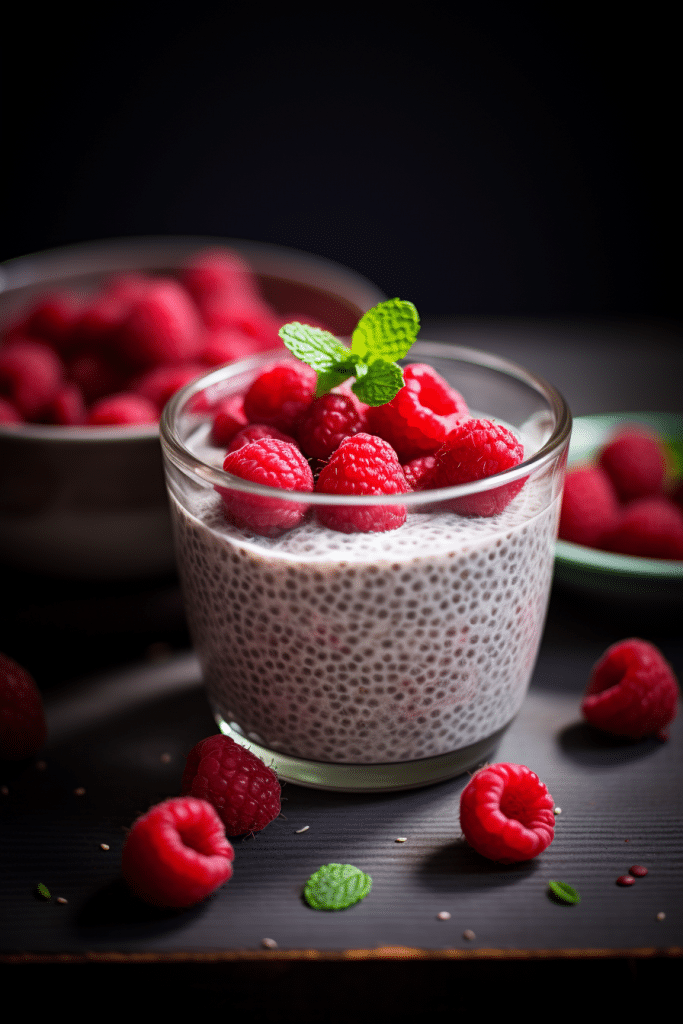 Chiapudding met Kokos en frambozen - Kaythode - Sacha Kay - Afvallen met Gezond Keto eten Kayto recepten weekmenu - Keto Ontbijt