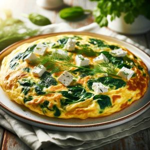 Eiwitrijk ontbijt, Gezonde keto recepten, Keto omelet, Koolhydraatarm ontbijt, Spinazie feta omelet, vegetarisch keto ontbijt, keto ontbijt, vegetarisch, ei, kaas, feta, zuivel, keto ontbijt omelet