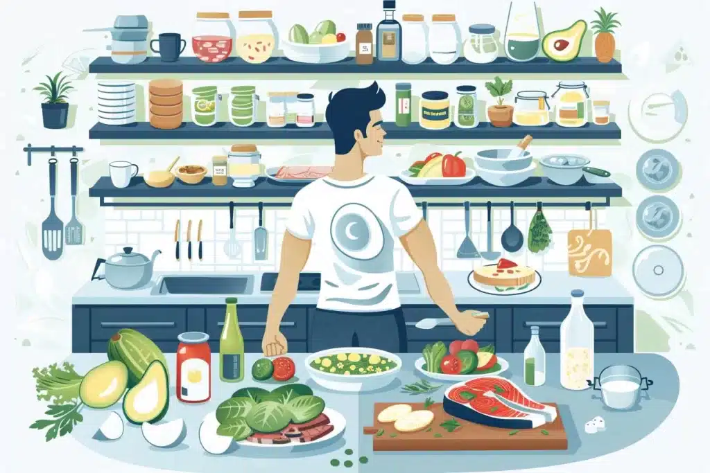 Keto voor Atleten, Keto-dieet, vetverbranding, uithoudingsvermogen, ketose, energiebron, atletische prestaties, voedingsplanning, duursporten, hydratatie, elektrolyten, supplementen, eiwitconsumptie, vetinname, trainingsaanpassingen, voedingsbeperkingen, voedingsvariatie, mentale helderheid, spierherstel, energie-efficiëntie, marathontraining, keto-aanpassingsfase, keto-griep, pre-race voeding, post-workout herstel, nutriëntentekorten, persoonlijke records, macronutriënten balans, keto-vriendelijke snacks, sportvoeding