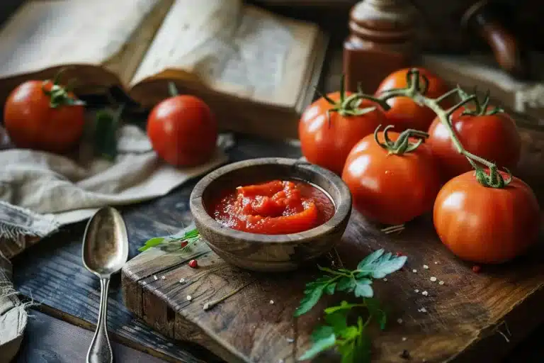 Tomatenpuree, gezonde recepten, lycopeen, antioxidanten, huisgemaakte saus, voedingswaarde, culinaire toepassingen, tomatenpuree en keto