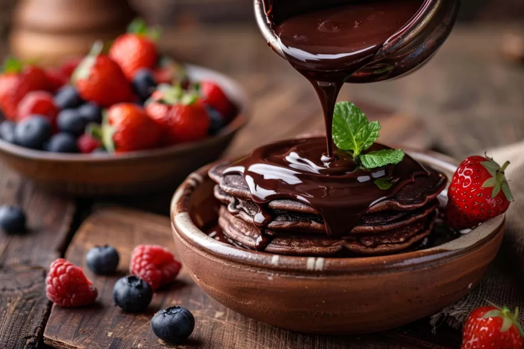 keto chocoladesaus, gezonde dessertsaus, erythritol zoetstof, ongezoete cacaopoeder, vanille-extract, keto dessert topping, keto vriendelijke chocoladesaus, keto chocoladesaus recept, keto chocolade saus