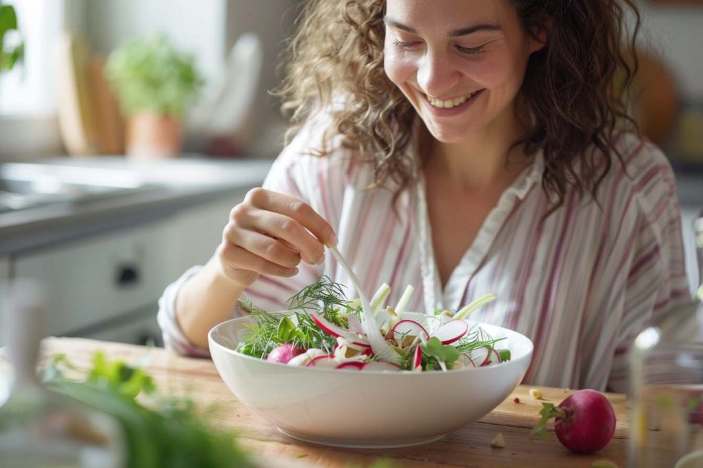 Venkel, Radijs, Citroendressing, Gezonde Salade, Verse Dille, Citroensap, Olijfolie, keto venkel-radijssalade