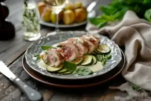 keto, saltimbocca, kalfslapjes, prosciutto, salie, olijfolie, witte wijn, courgette, spinazie, koolhydraatarm, saltimbocca recept, wat eet je bij saltimbocca, recept saltimbocca, saltimbocca betekenis, groente bij saltimbocca