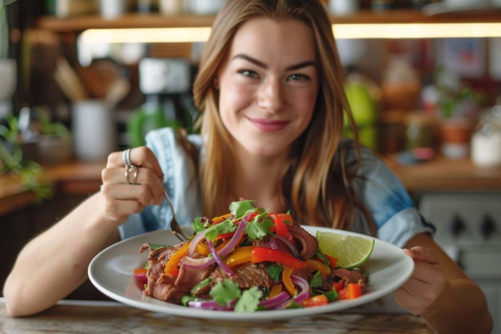 Lomo Saltado, Peruaanse biefstuk, roerbakgerecht, keto biefstuk, gezonde roerbak, biefstuk en groenten, Peruaanse recepten, lomo saltado recept, keto lomo saltado, gezond keto